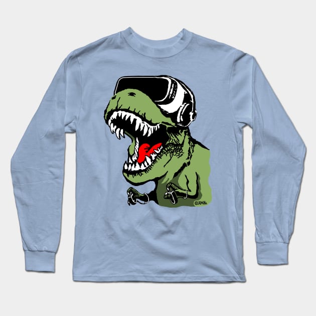 VR T-rex Long Sleeve T-Shirt by NewSignCreation